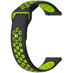 Correia Universal 22mm Amazfit GTR / Stratos / Huawei / Samsung / COOL Elite / Sunset (Preto/Verde)