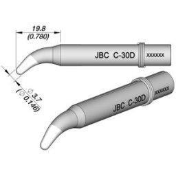 Ponta Curva Longa Duração 3,7mm p/ Ferro Soldar JBC