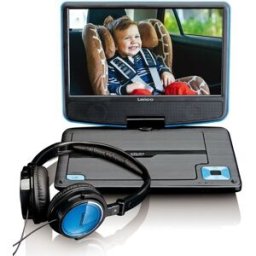 Leitor de DVD Portátil + Auscultadores DVP 910 9" (Azul) - LENCO