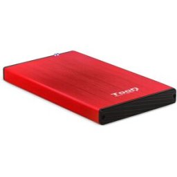 Caixa Externa p/ Disco 2.5" SATA (Vermelho-Preto) - TOOQ