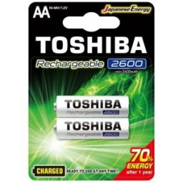 Pilha Recarregável R6 2600mAh Bl2 - TOSHIBA
