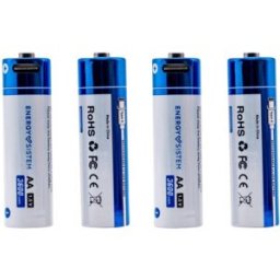 Blister 4x Pilhas Recarregáveis AA 2270mAh c/ Carregamento por USB-C - ENERGY-SISTEM