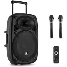 Coluna Amplificada Portátil 15" 1000W MP3/USB/SD/FM/2xUHF/BLUETOOTH (VERVE46) Preto - VONYX