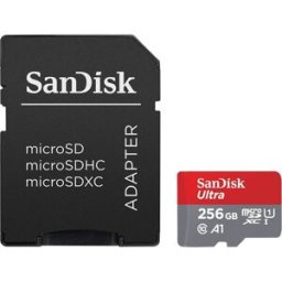 Cartão de Memória Ultra microSDXC 256GB + Adaptador - SANDISK
