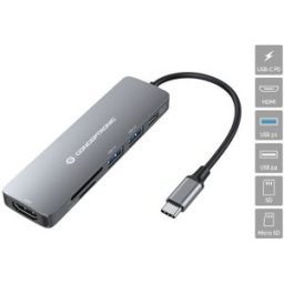 Conversor Docking Station USB-C "6-EM-1" -> HDMI - CONCEPTRONIC