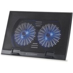 Base Cooling Pad 2 Ventoinhas p/ Portátil até 15,6" - THANA 02B - CONCEPTRONIC