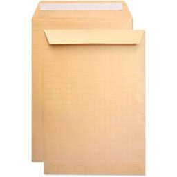 Envelope Bolsa Seguranca Kraft Castanho 229X324 Mm Tira De Silicone Pack De 100 Unidades