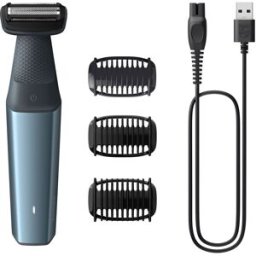 Aparador Corporal Bodygroom Series 3000 BG3027/05 (Preto/Azul) - PHILIPS