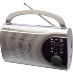 Rádio Portátil Surround AM/FM (Prateado) - HAEGER