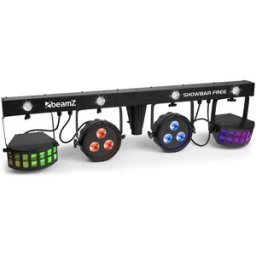 Barra Portátil "4 EM 1" c/ 2 Focos PAR, 2 Projectores Efeitos Derby e Strobe DMX - beamZ