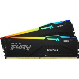 Memória RAM DIMM Fury Beast RGB 16GB (2x8GB) DDR5-6000MHz (AMD Expo/Intel XMP) CL30 - KINGSTON