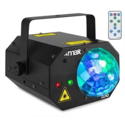 Projector LED Efeitos Jelly Moon + Laser Vermelho/Verde/Azul (DJ10) - MAX