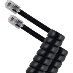 Cabo p/ Ligação do Auscultador Telefone RJ10 (2 mts) - Preto