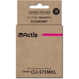 Tinteiro Compatível CLI-571MXL Canon (Magenta) - ACTIS