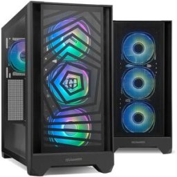 Caixa ATX Hummer Plasma ARGB Tempered Glass (Preto) - NOX