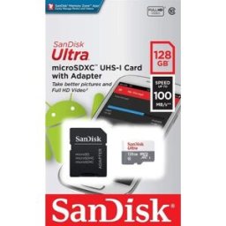 Cartão de Memória Ultra Micro SDXC 128GB + Adaptador - SANDISK