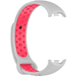 Correia p/ Xiaomi Smart Band 8 Sport (Cinzento/Rosa) - COOL