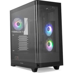 Caixa ATX Hummer Ether Tempered Curved Glass (Preto) - NOX