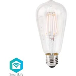 Lâmpada LED Filamento Inteligente SmartLife Wi-Fi E27 ST64 2700K 5W 500Lm - NEDIS