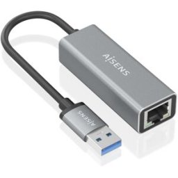 Placa de Rede USB 3.0 p/ Gigabit Cinza (15cm) - AISENS