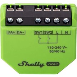 Módulo Controlador Dimmer Gen3 Inteligente Bluetooth/Wi-Fi p/ Iluminação Dali - Shelly Dimmer Gen3