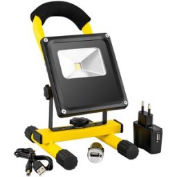Projector LED SMD t/ Obras IP65 Branco F. 6000K 10W (Recarregável)