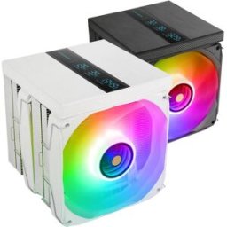 Air Cooler CPU MCPU-LCDPRO Dual-Tower ARGB Infinity Mirror c/ LCD (Branco) - MARS GAMING