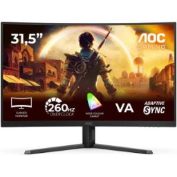 Monitor Curvo LED 31.5" C32G42ZE VA W-LED Full HD (Preto/Vermelho) - AOC