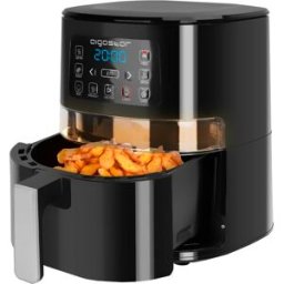 AIGOSTAR Fritadeira Eléctrica s/ Óleo c/ Janela 1600W 4L (Preto)