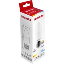 Lâmpada LED E27 C37 7W 6500K 806Lm - TOSHIBA