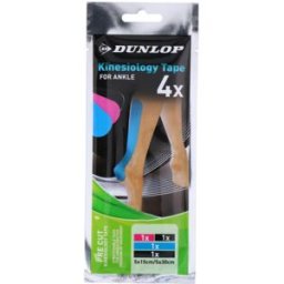 Pack 4x Fita Elástica Kinesiology p/ Tornozelos - DUNLOP