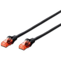 Cabo de Rede RJ45 Cat6 U/UTP Preto (1 metro) - EWENT