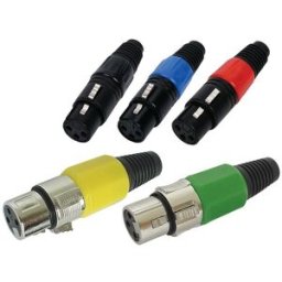Ficha Canon Metálica 3 Pinos Fêmea (Coloridas)
