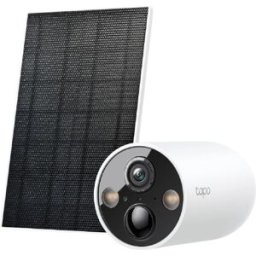Câmara de Vigilância IP Tapo C425 2K 4MP IP66 Wi-Fi c/ Suporte e Painel Solar Tapo A201 - TP-LINK
