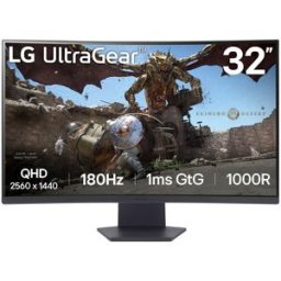 Monitor Curvo UltraGear VA 32" 32GS60QC-B Quad HD 180Hz FreeSync (Preto) - LG