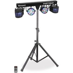 Barra Portátil "4-EM-1" c/ 2 Focos PAR 12x LEDs RGBW e 2 Projectores Derby (Partybar2) - beamZ