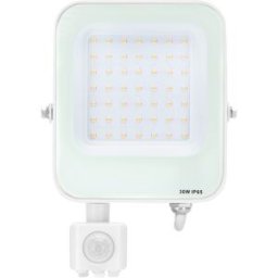 AIGOSTAR Projector LED Slim IP65 220V Branco 4000K 30W 2700Lm c/ Sensor (Branco)