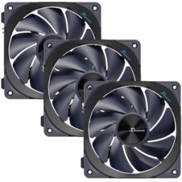 Pack 3x Ventoinhas 120mm MagFlow 2000RPM 4 Pinos PWM (Preta) - SEASONIC