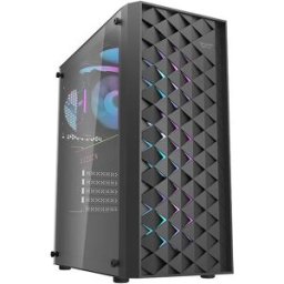 Caixa ATX DK351 + 4 Ventoinhas RGB (Preto) - DARKFLASH