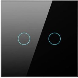 Interruptor Inteligente LZTS02-EU-B2 2 Canais s/ Neutro ZigBee Tuya (Preto) - AVATTO
