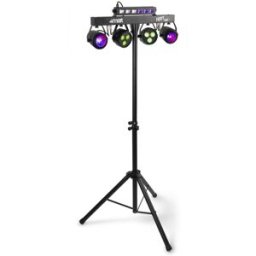 Barra LED´s Portátil DMX c/ 2 Projetores Jelly Moon, 2 Projectores PAR, Strobe UV (PARTYBAR10) - MAX