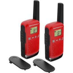Intercomunicadores Walkie Talkie PMR RADIO 16 Canais (Alcance até 4 Km) Vermelho - MOTOROLA TLKR-T42