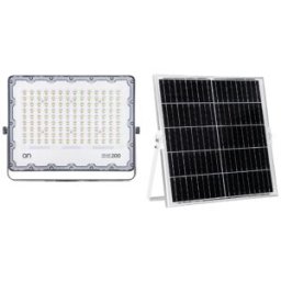 Kit Projector LED 200W 4000K 2400Lm c/ Painel Solar + Comando