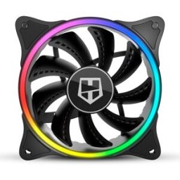 Ventoinha 120mm Hummer X-Fan ARGB Halo Ring 1100RPM Preta 3 Pinos - NOX