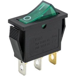Interruptor Luminoso ON-OFF 250V/20A - Verde