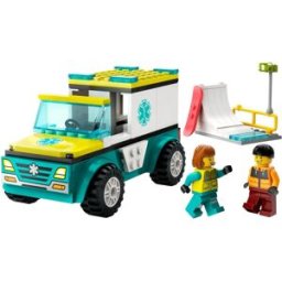 City: Ambulância de Emergência e Snowboarder - LEGO