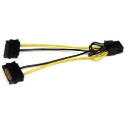 Cabo de Alimentação SATA 15 PIN Macho » PCI-E 8 PIN Macho - STARTECH