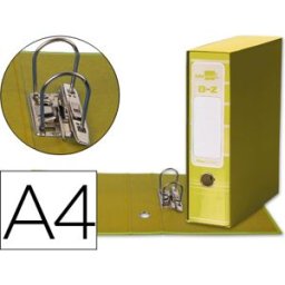 LIDERPAPEL Pasta de Arquivo Filing System Cartão Forrado A4 c/ Caixa, Amarela