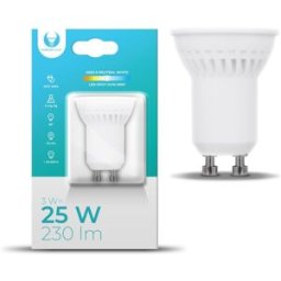 FOREVER LIGHT Lampada LED Cerâmica 220V GU10 MR11 3W Branco 4000K 230Lm - FOREVER