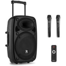 Coluna Amplificada Portátil 12" 800W MP3/USB/SD/FM/2xUHF/BLUETOOTH (VERVE38) Preto - VONYX